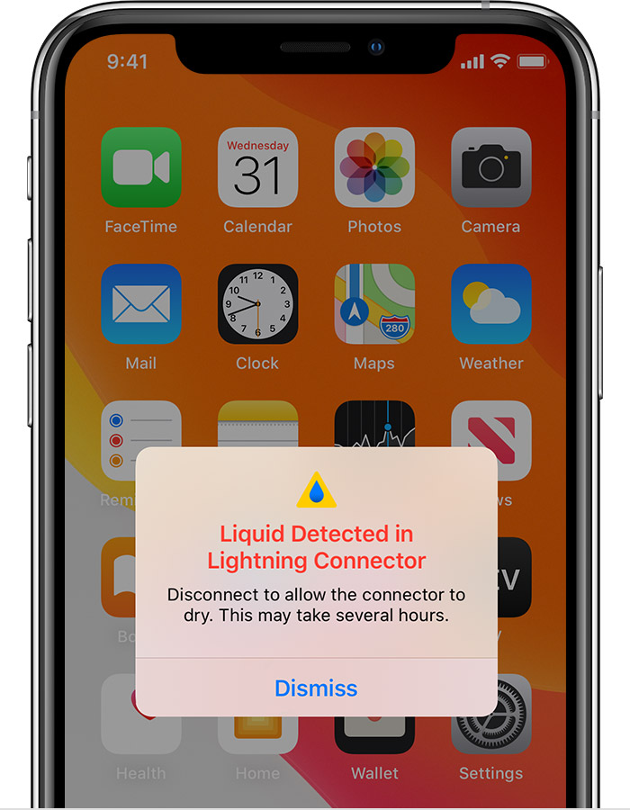 台江苹果手机维修分享iPhone 12 在充电时出现 “闪电接口检测到液体”的提示怎么办 
